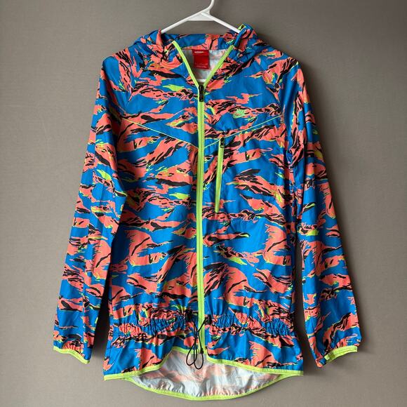 Nike sz S‎ Windbreaker Jacket Blue Orange - Picture 1 of 9